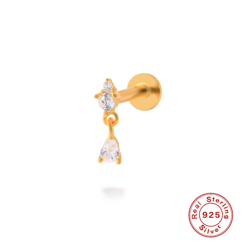 Wholesale S925 Sterling Silver Piercing Inner Thread Ear Piercing Ear Bone Nails